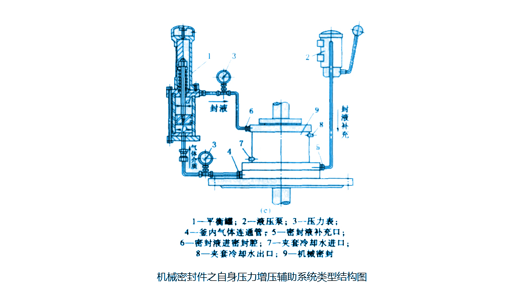 機(jī)械密封件之自身壓力增壓輔助系統(tǒng)類(lèi)型結(jié)構(gòu)圖