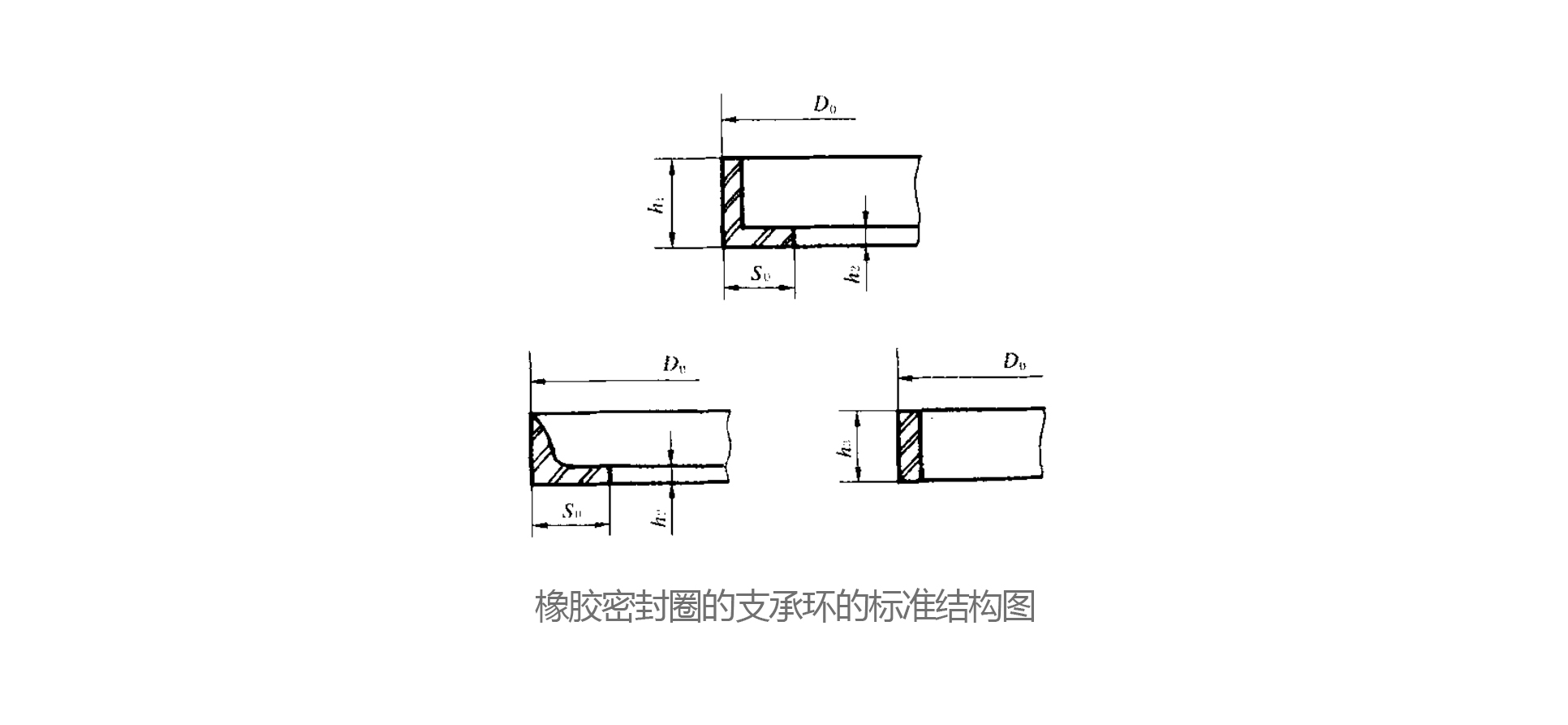 橡膠密封圈的支承環(huán)的標準結構圖