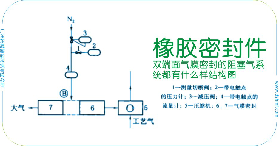 橡膠密封圈之雙端面氣膜密封的阻塞氣系統(tǒng)都有什么樣結構圖