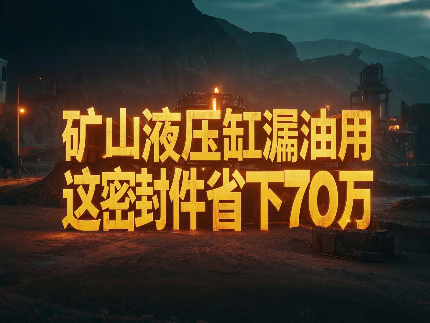 液壓缸老是漏油？礦山上用這密封件，一年省下70萬！?